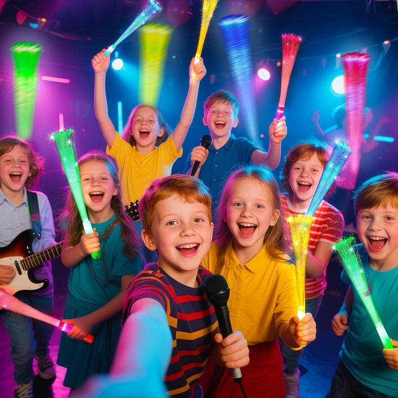 OceanWings Glow Fiber Optic Wands,Halloween Glow Sticks Bulk Party Pack,Glow in the dark Party Supplies Favor Flashing Light Up Sticks for Birthday Holiday Party Wedding Halloween Christmas(72) - Image 3